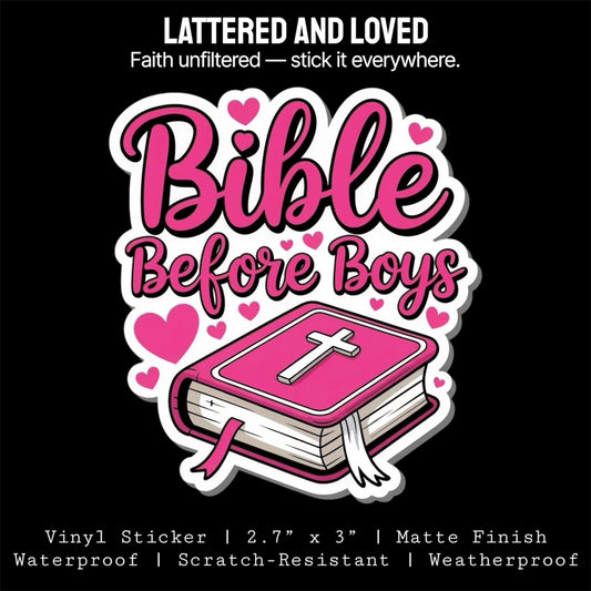 Bible Before Boys Sticker