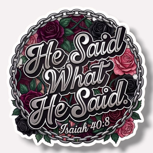 He Said What He Said Sticker