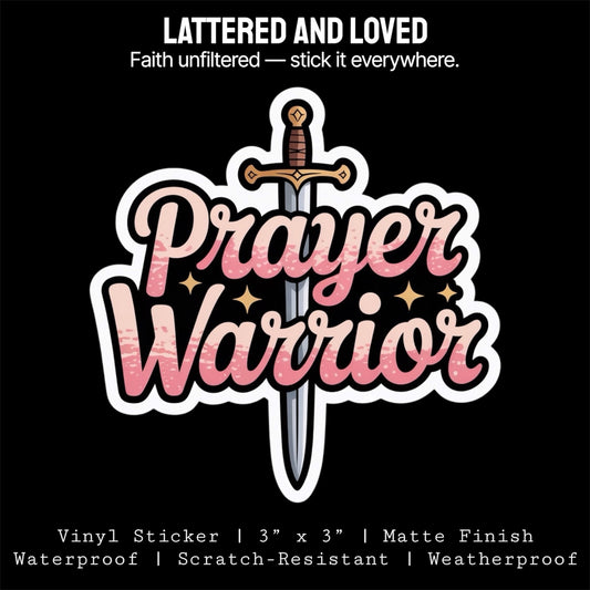 Prayer Warrior Sword Sticker