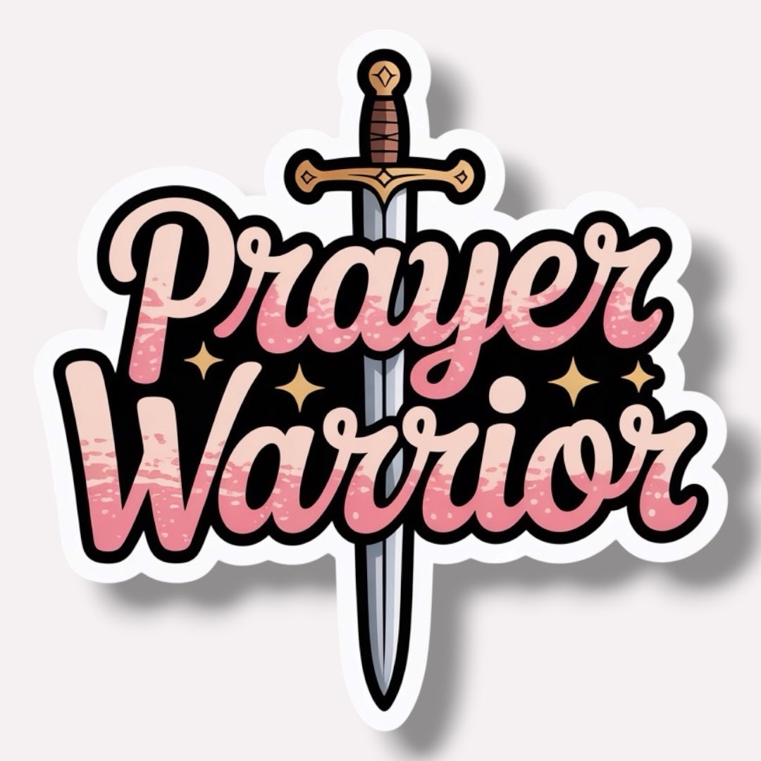 Prayer Warrior Sword Sticker