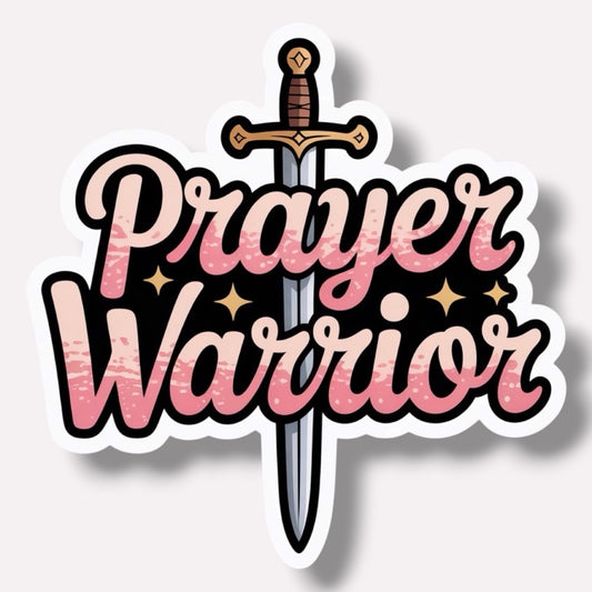 Prayer Warrior Sword Sticker