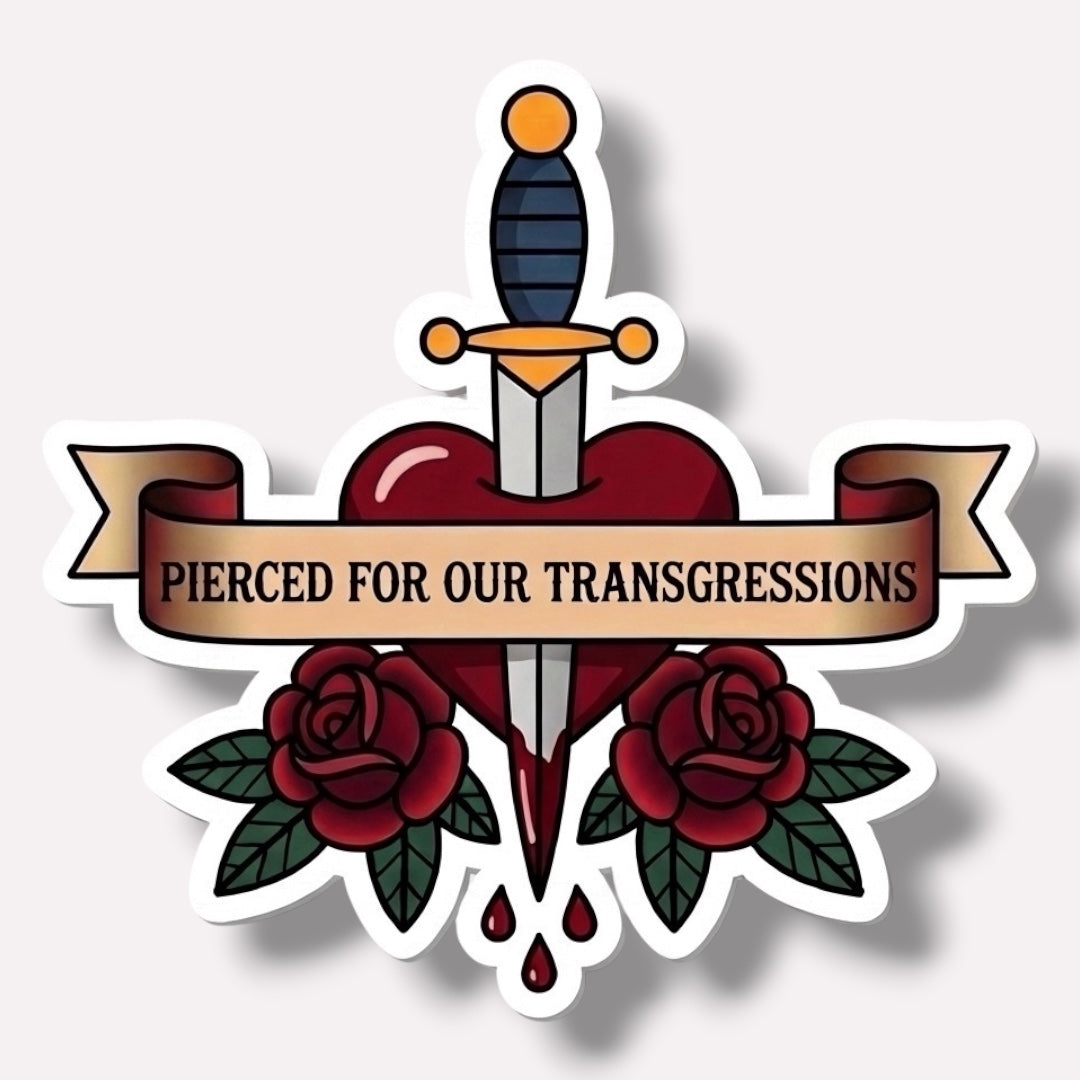 Traditional Truths | Dagger Sticker | Pierced for Our Transgressions