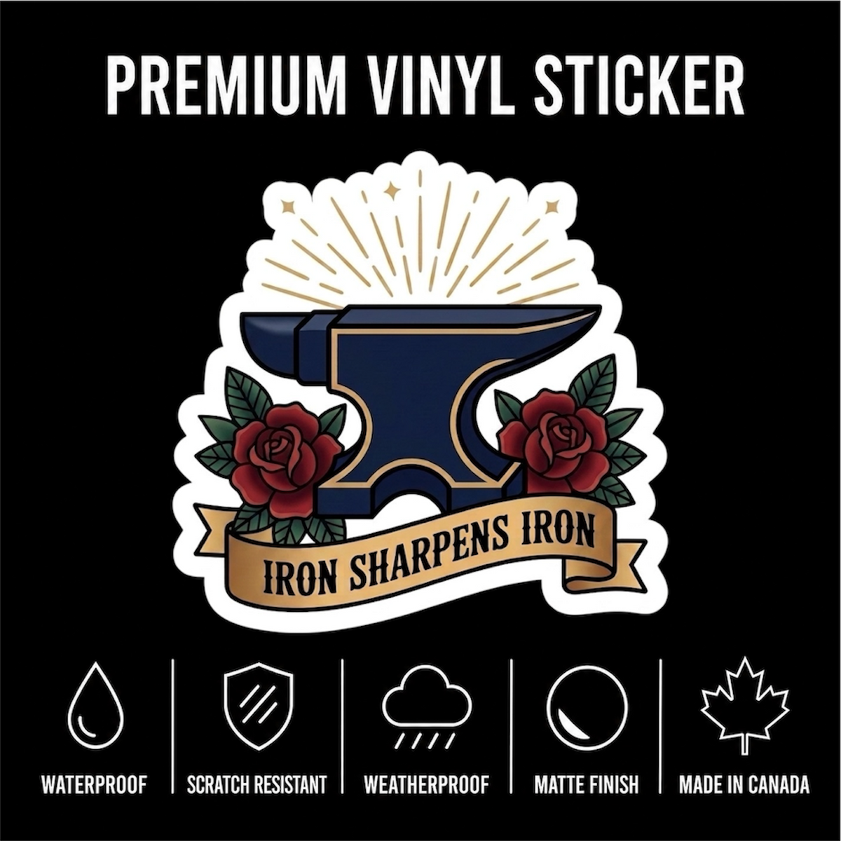 Traditional Truths Collection | Anvil Sticker | Iron Sharpens Iron