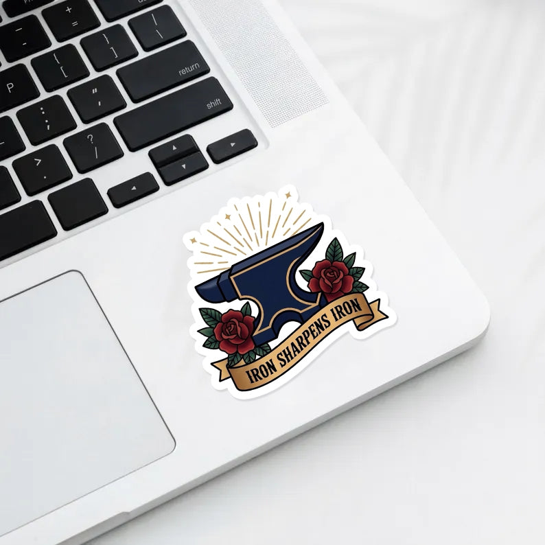 Traditional Truths Collection | Anvil Sticker | Iron Sharpens Iron