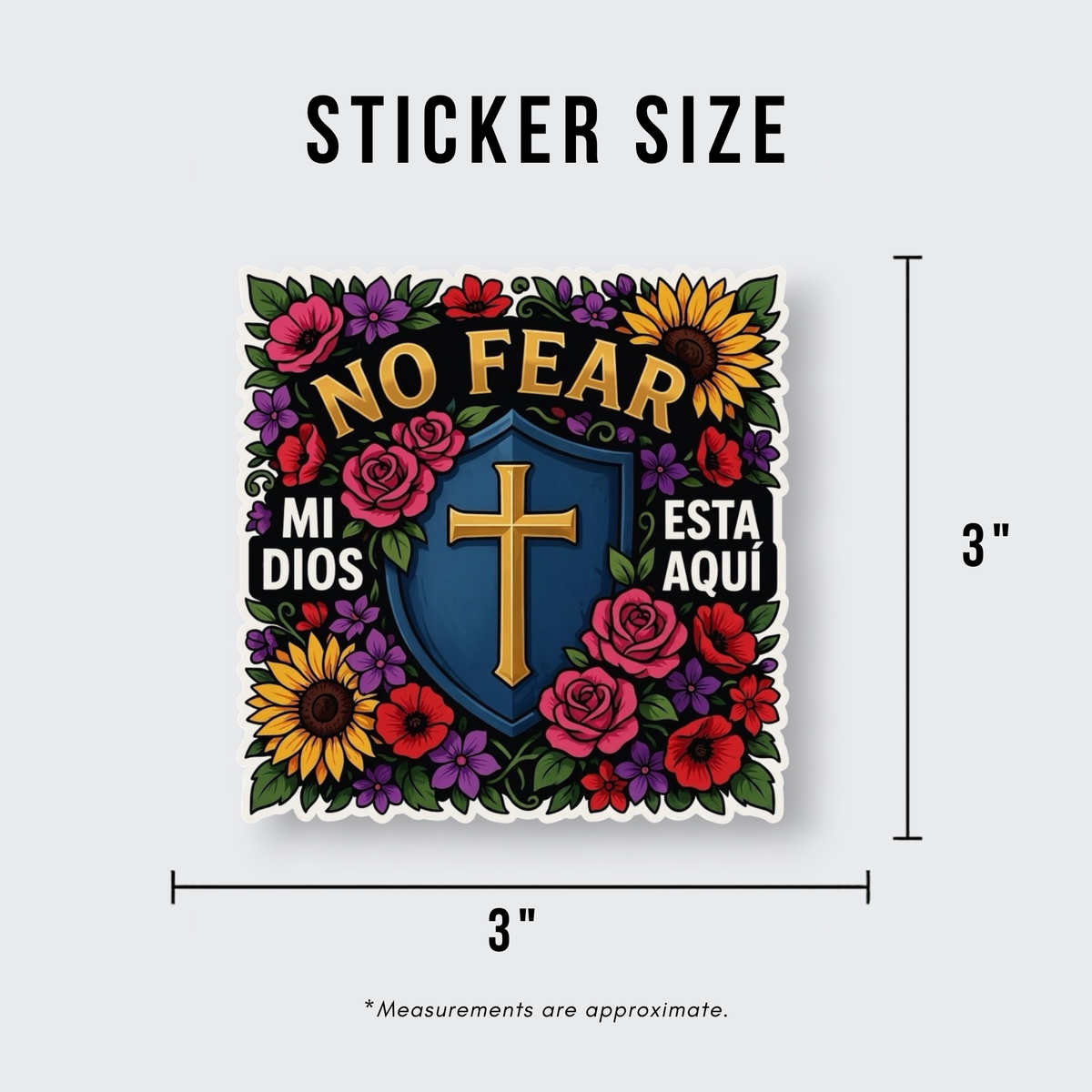 No Fear Mi Dios Esta Aqui Sticker